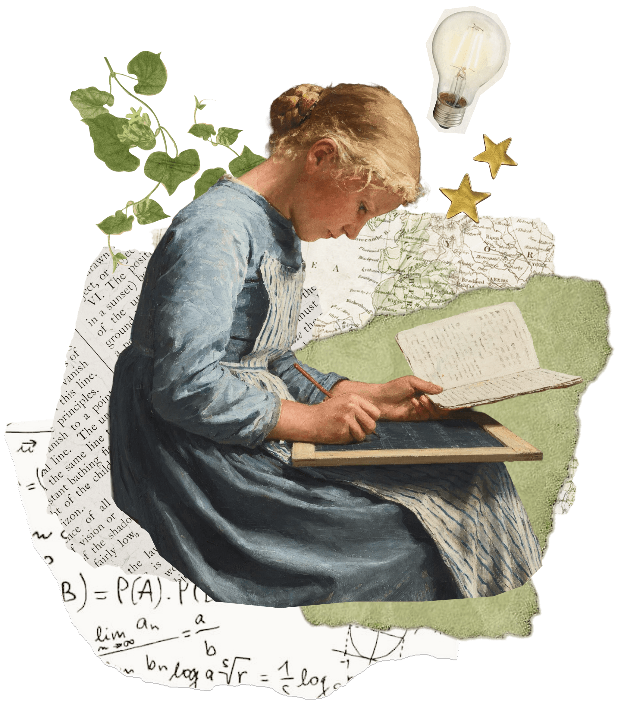 A student reading and working through a problem